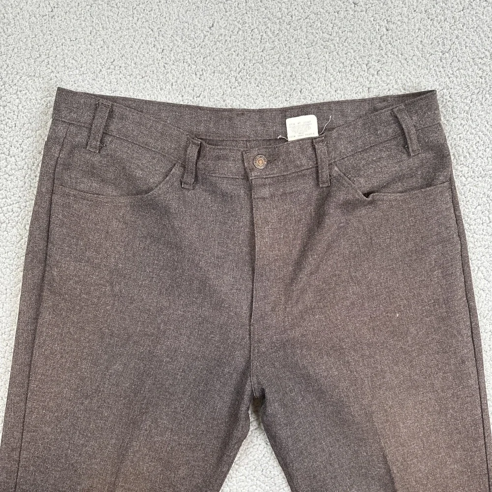 VTG 90s Levis 517 Boot Cut Rancher Pants 38x25* Gray Tex Twill Polyester USA
